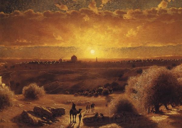 James Fairman View of Jerusalem Norge oil painting art